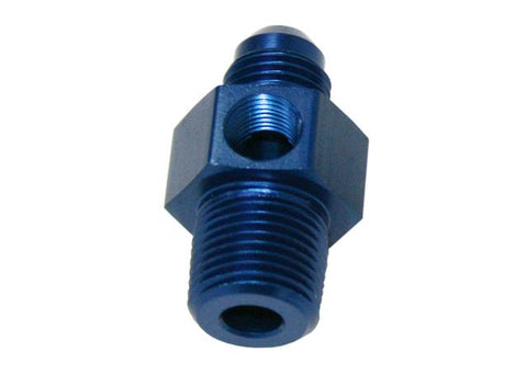 Aeroflow AF139-06-08 Male 3/8"Npt To -6AN 1/8" Port Blue