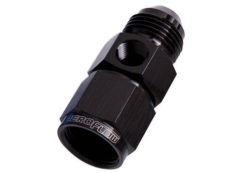 Aeroflow AF140-03BLK Straight Female - Male -3AN Black