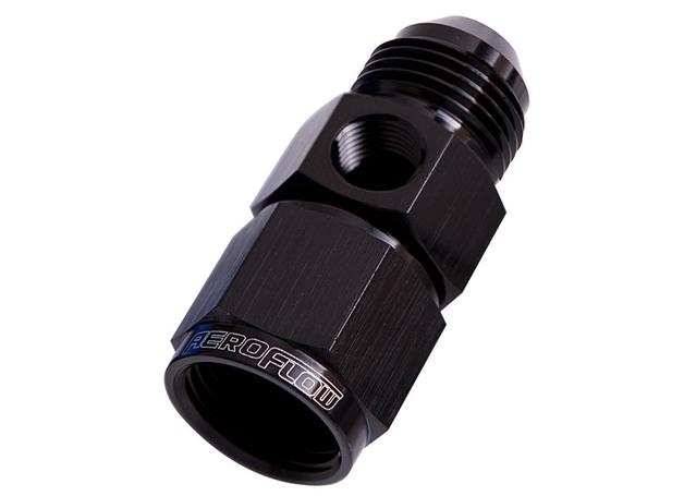 Aeroflow AF140-03BLK Straight Female - Male -3AN Black