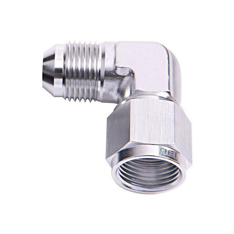 Aeroflow AF143-08S 90Deg Female - Male -8AN Silver Swivel