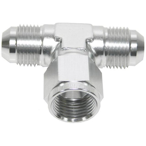 Aeroflow AF144-08S AN Tee -8AN Female Nut Silver Swivel