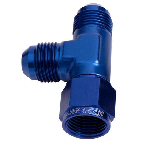 Aeroflow AF145-06 Tee -6AN Female Swivel On Run Blue