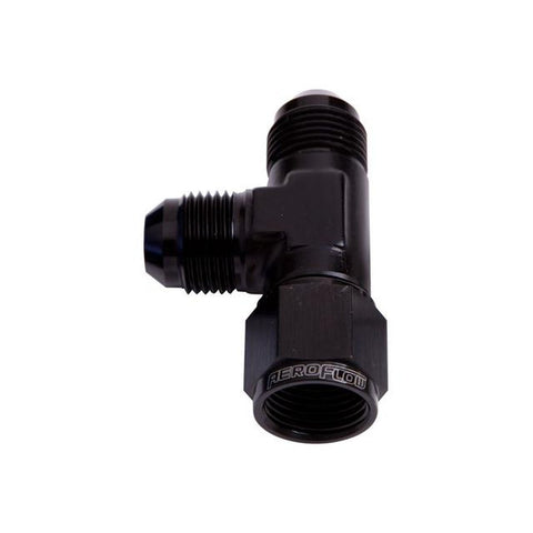 Aeroflow AF145-06BLK Tee -6AN Female Swivel On Run Black