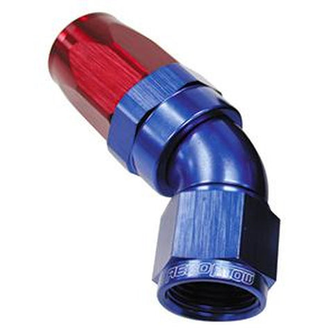 Aeroflow AF152-10 45 Deg Hose End -10AN Blue Full Flow