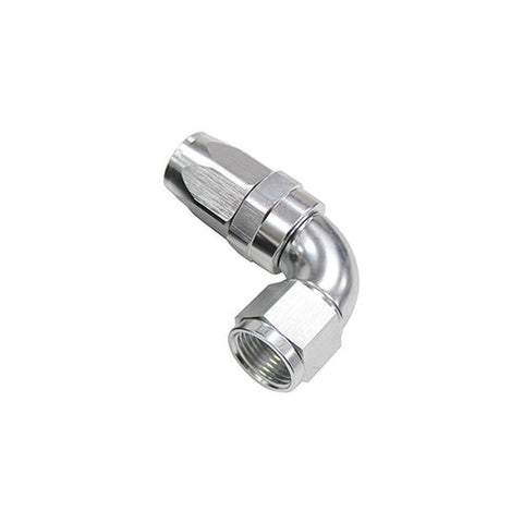 Aeroflow AF153-16S 90 Deg Hose End -16AN Silver Full Flow