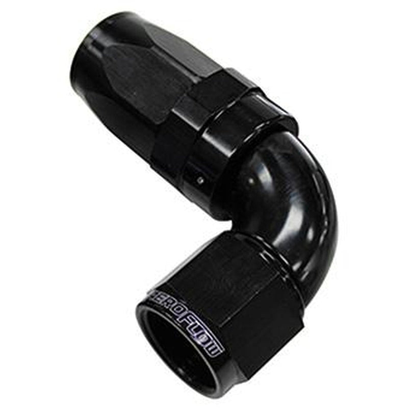 Aeroflow AF153-06BLK 90 Deg Hose End -06AN Black Full