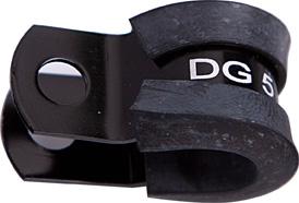 Aeroflow AF158-06BLK Cushioned P Clamps -6AN 10Pk Black