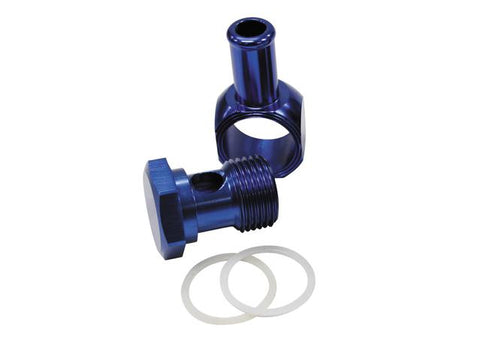 Aeroflow AF164-06 Edelbrock Carb Inlet Banjo Blue 5/8-20