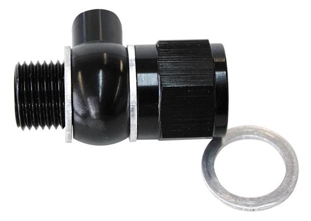 Aeroflow AF166-05-02BLK Oil Pressure Adapter Allows 1/8"