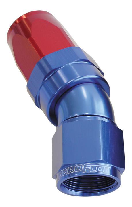 Aeroflow AF197-10 30 Deg Hose End -10AN Blue Full Flow