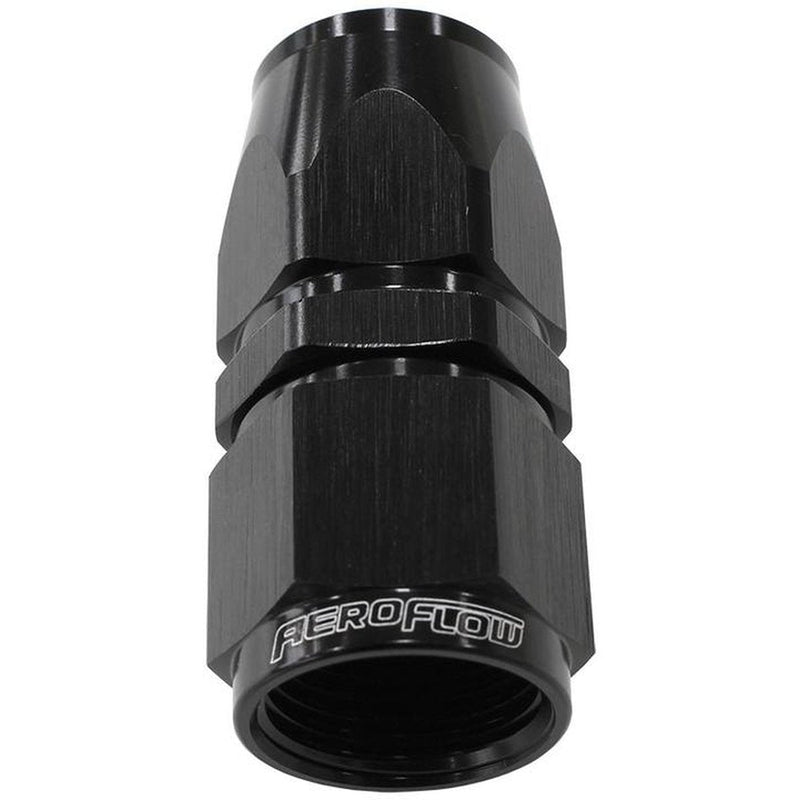 Aeroflow AF201-06DBLK Alloy Straight Hose End -6AN Black