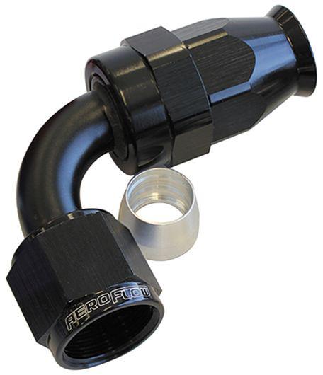 Aeroflow AF203-10DBLK Alloy 90 Deg Hose End -10AN Black