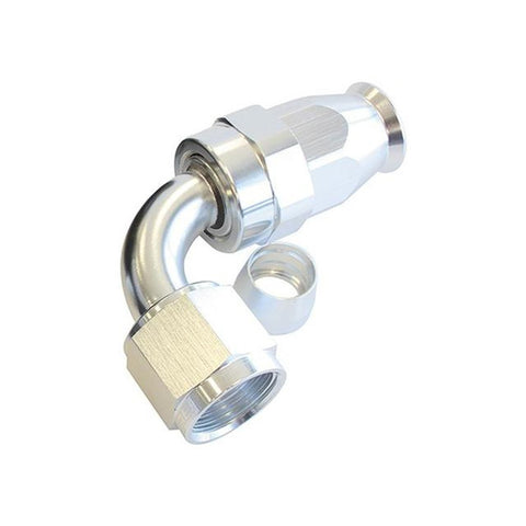 Aeroflow AF203-10DS Alloy 90 Deg Hose End -10AN Silver