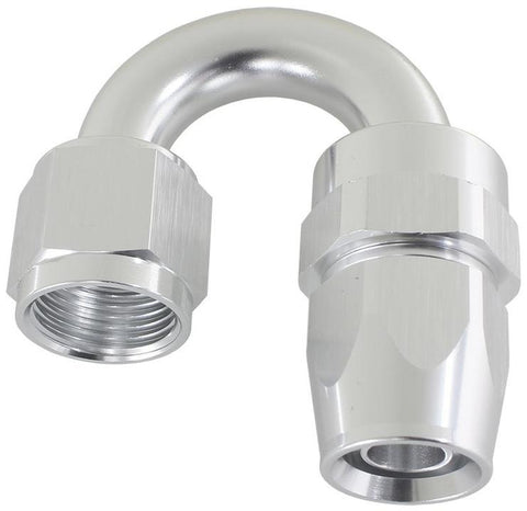 Aeroflow AF206-06DS Alloy 180 Deg Hose End -6AN Silver
