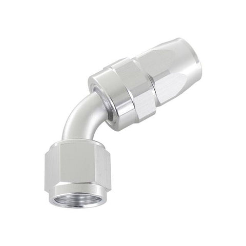 Aeroflow AF208-04DS Alloy 60 Deg Hose End -4AN Silver