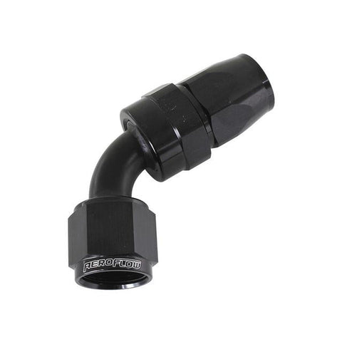 Aeroflow AF208-06DBLK Alloy 60 Deg Hose End -6AN Black