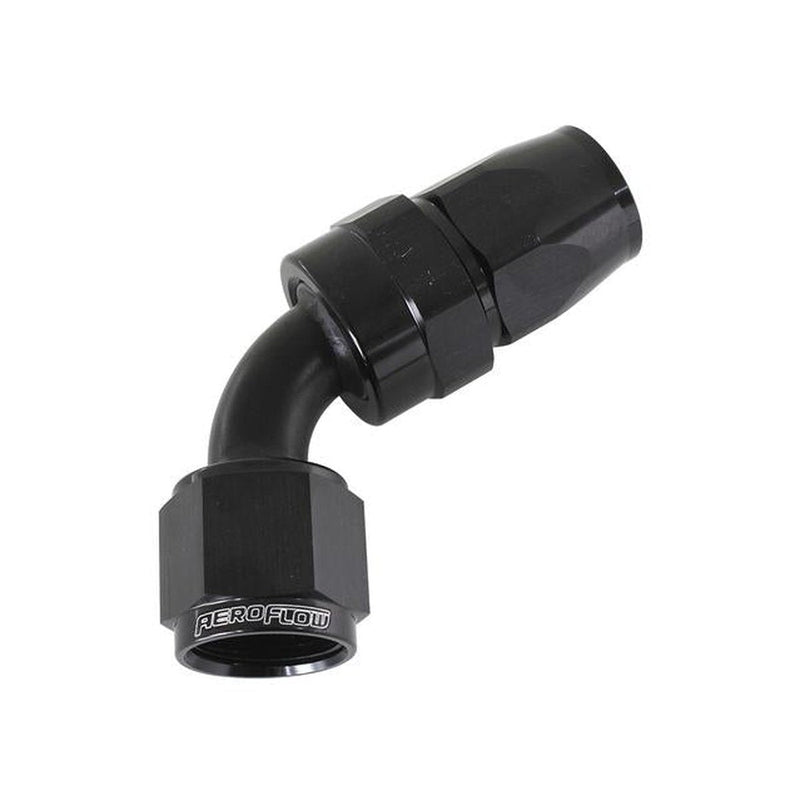 Aeroflow AF208-06DBLK Alloy 60 Deg Hose End -6AN Black