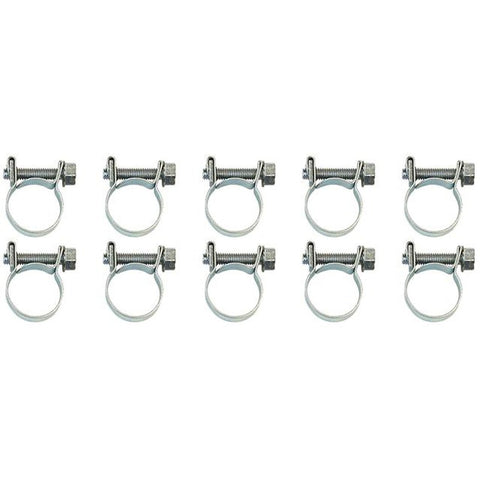 Aeroflow AF26-0911 9-11mm EFI Hose Clamp - 1/4" 10 Pieces