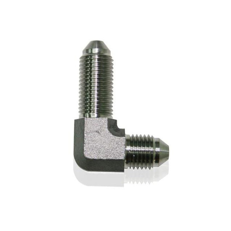 Aeroflow AF323-04 Stainless -4AN Bulkhead 90Deg Stainless