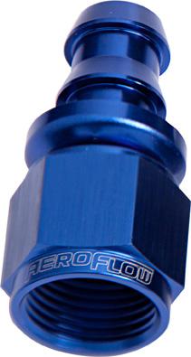 Aeroflow AF401-08 Straight Push Lock End -8AN Blue No