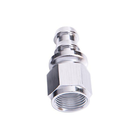 Aeroflow AF401-08S Straight Push Lock End -8AN Silver No