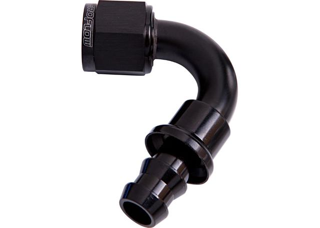 Aeroflow AF404-10BLK 120 Deg Push Lock End -10AN Black No