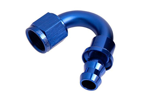 Aeroflow AF405-06 150 Deg Push Lock End -6AN Blue No