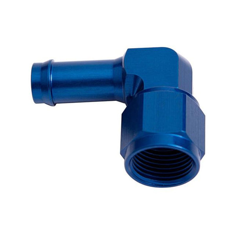 Aeroflow AF413-06 Female -6AN 90Deg To 3/8" Barb Blue