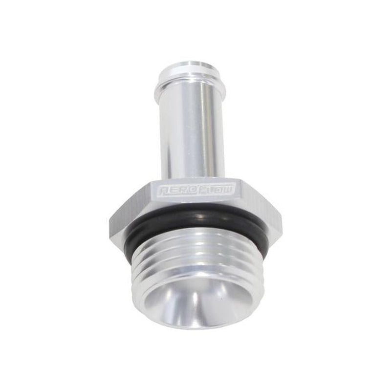 Aeroflow AF414-10-06S -10ORB To 3/8" Push On Barb Silver