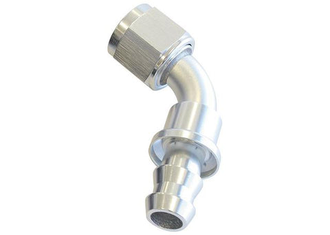 Aeroflow AF418-08S 60 Deg Push Lock End -8AN Silver No