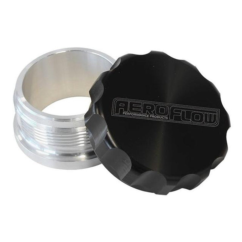 Aeroflow AF460-16BLK 1" Alum Weld Bung And Cap Black