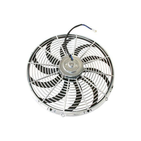 Aeroflow AF49-1027 14" Curved Blade Chrome FAN Reversible