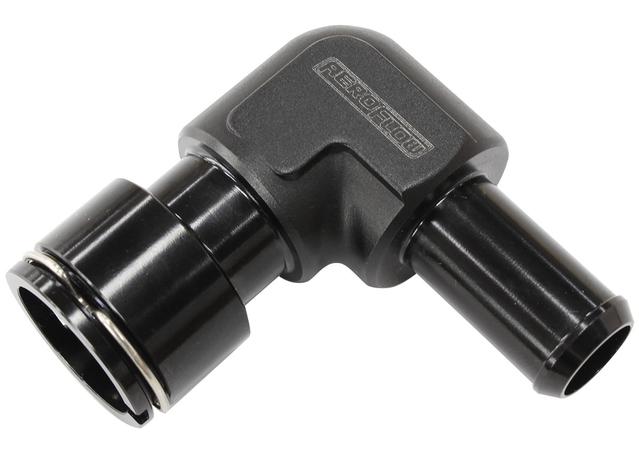 Aeroflow S/Charger Water Fitting 90Deg To 5/8" Barb Clip