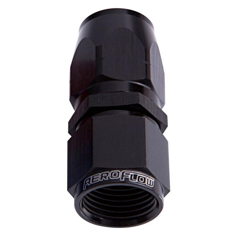 Aeroflow AF501-06BLK Alloy Straight Hose End -6AN Black
