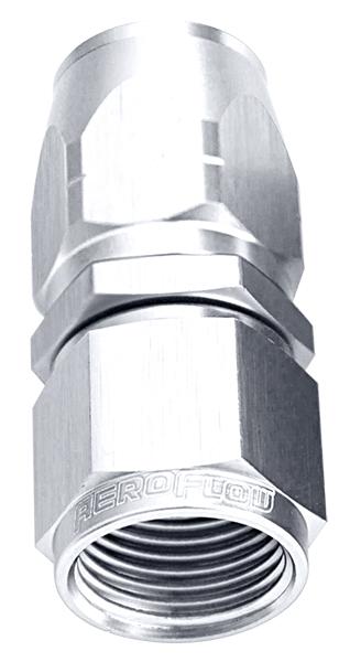 Aeroflow AF501-08S Alloy Straight Hose End -8AN Silver
