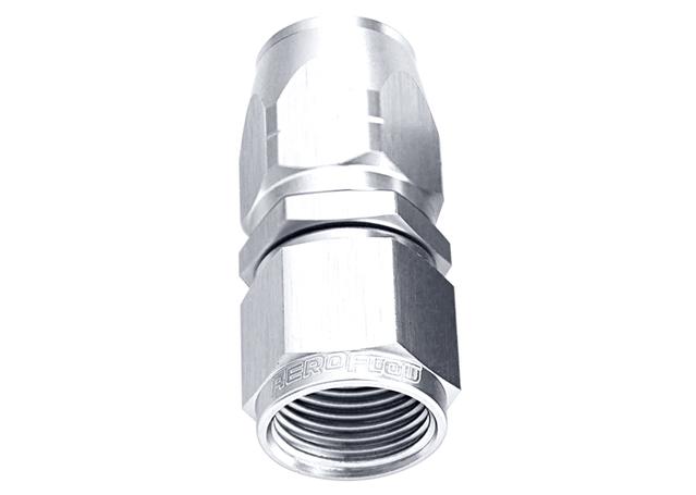 Aeroflow AF501-12S Alloy Straight Hose End -12AN Silver