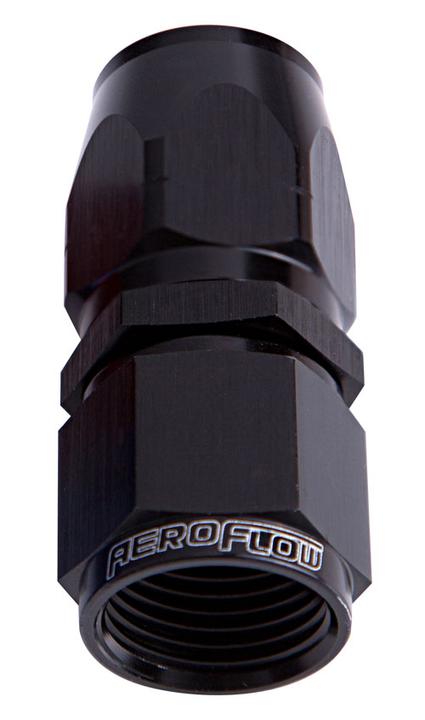 Aeroflow AF501-10BLK Alloy Straight Hose End -10AN Black