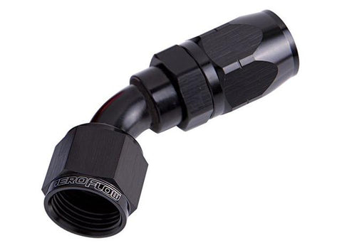 Aeroflow AF502-10BLK Alloy 45 Deg Hose End -10AN Black