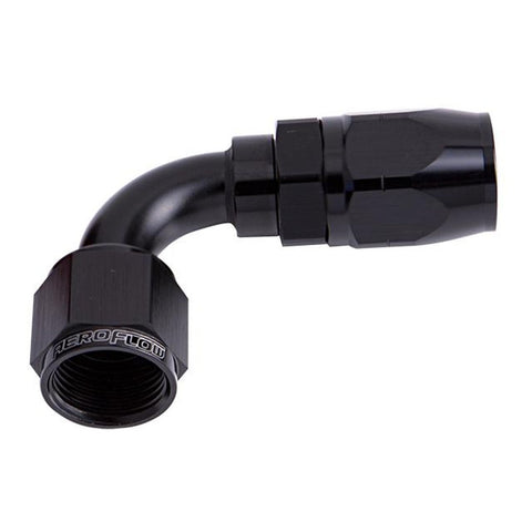 Aeroflow AF503-12BLK Alloy 90 Deg Hose End -12AN Black
