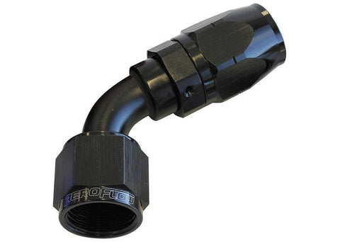 Aeroflow AF508-04BLK Alloy 60 Deg Hose End -4AN Black