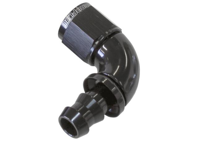 Aeroflow AF513-04BLK -4AN 90 Black Full Flow Push Lock