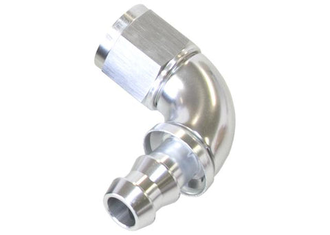 Aeroflow AF513-06S -6AN 90 Silver Full Flow Push Lock