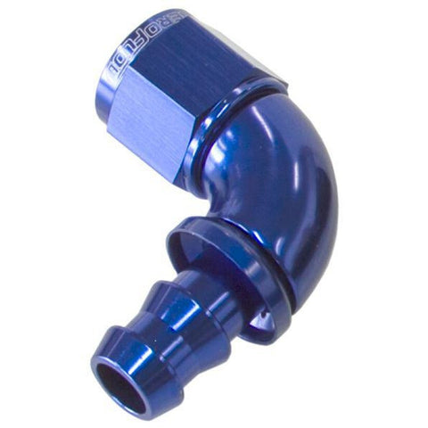 Aeroflow AF513-06 -6AN 90 Blue Full Flow Push Lock