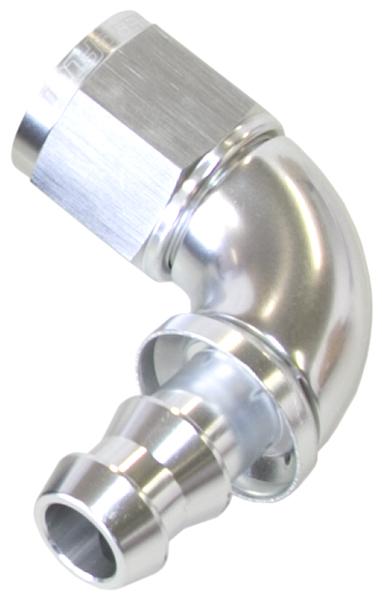 Aeroflow AF513-10S -10AN 90 Silver Full Flow Push Lock