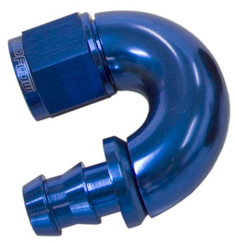 Aeroflow AF516-06 -6AN 180 Blue Full Flow Push Lock