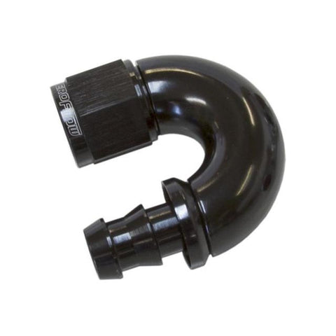 Aeroflow AF516-12BLK -12AN 180 Black Full Flow Push Lock