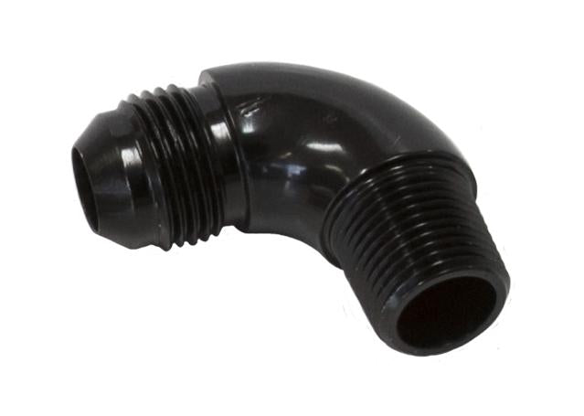 Aeroflow AF522-08-08BLK 90 Deg 1/2" To -8AN Full Flow