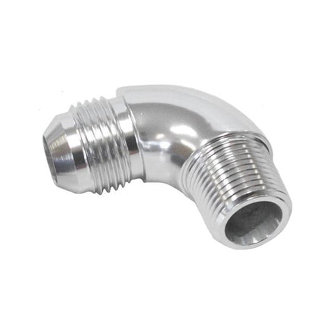 Aeroflow AF522-08S 90 Deg 3/8" To -8AN Full Flow Silver