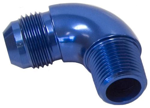 Aeroflow AF522-08 90 Deg 3/8" To -8AN Full Flow Blue No