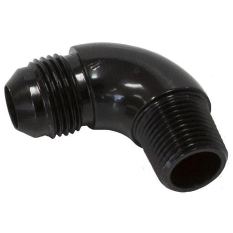 Aeroflow AF522-08BLK 90 Deg 3/8" To -8AN Full Flow Black